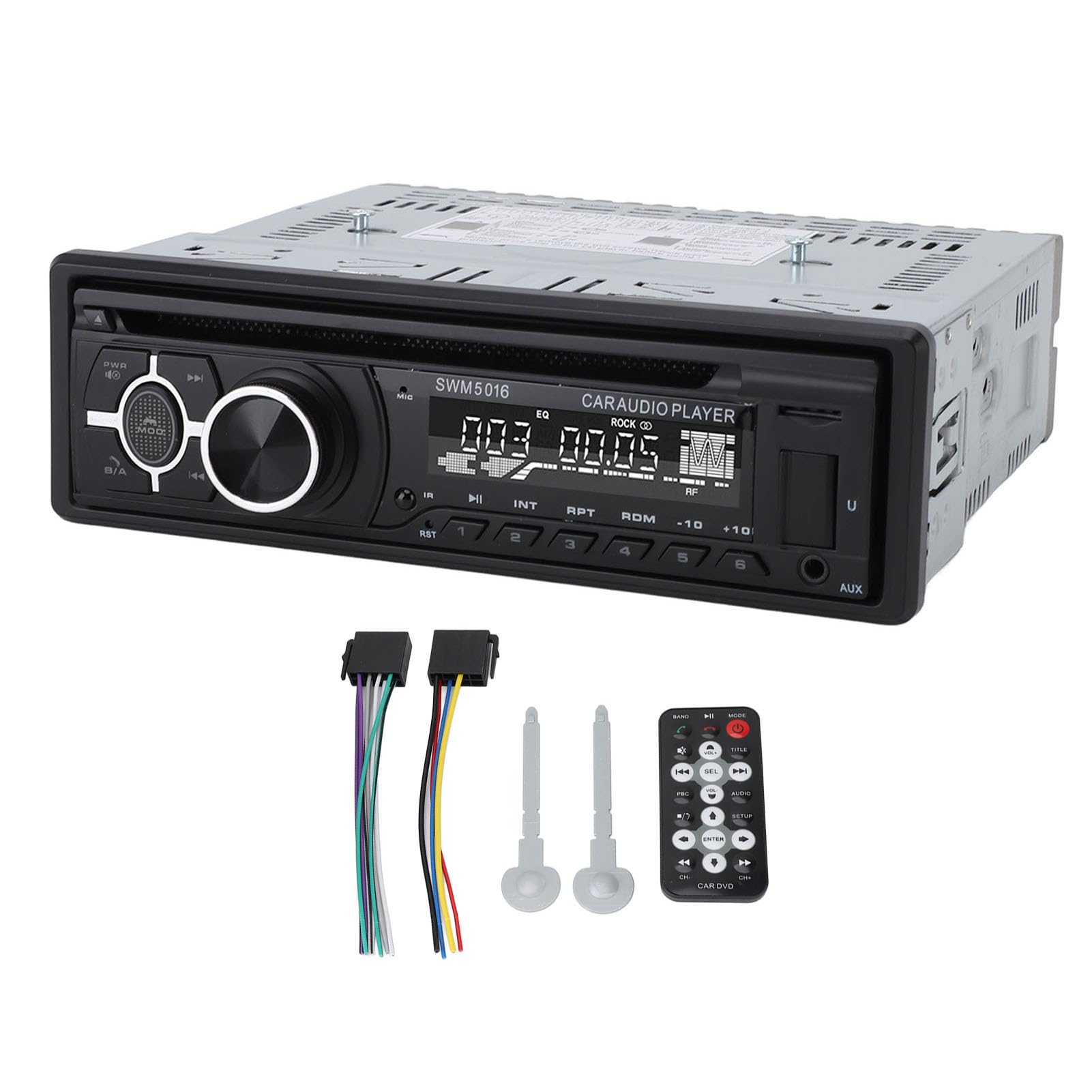 Autoradio avec Lecteur CD/DVD, Lecteur MP3, Récepteur Radio FM de Voiture à Chargement USB avec Télécommande, Autoradio Bluetooth CD