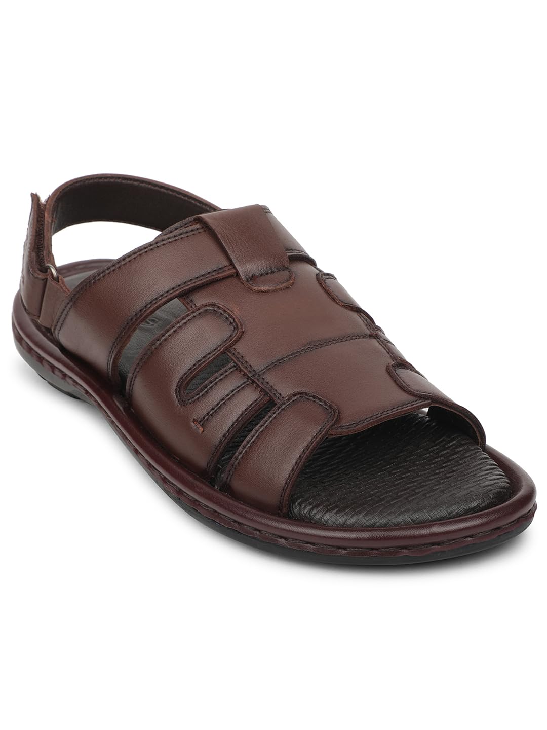 Healers ASL-1 Men Casual Sandals, Black & Brown– Formal Look Sandals for Men with Buckle Strap – Stylish Sandal for Man – Flat Heel Lightweight, Comfortable Footwear-image-17