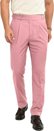 Netsky Mens Classic Fit Stretch Expandable-Waist Flat Front Dress Slacks Pant Business Trousers