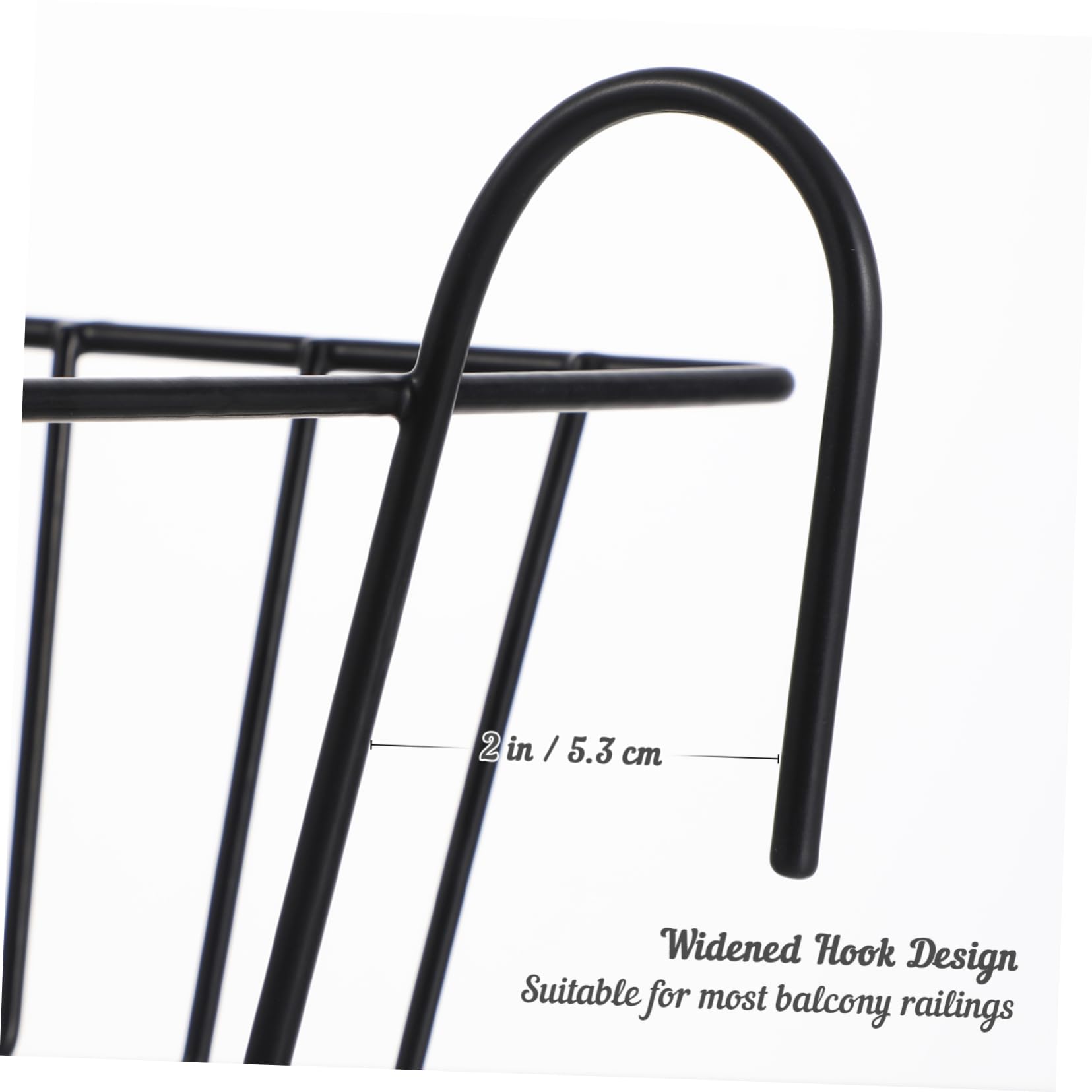 OFFSCH Iron Flowerpot Stand Hanging Planter Rack Over Railing Planter 5.5cm Hook Distance Rustic Elegant