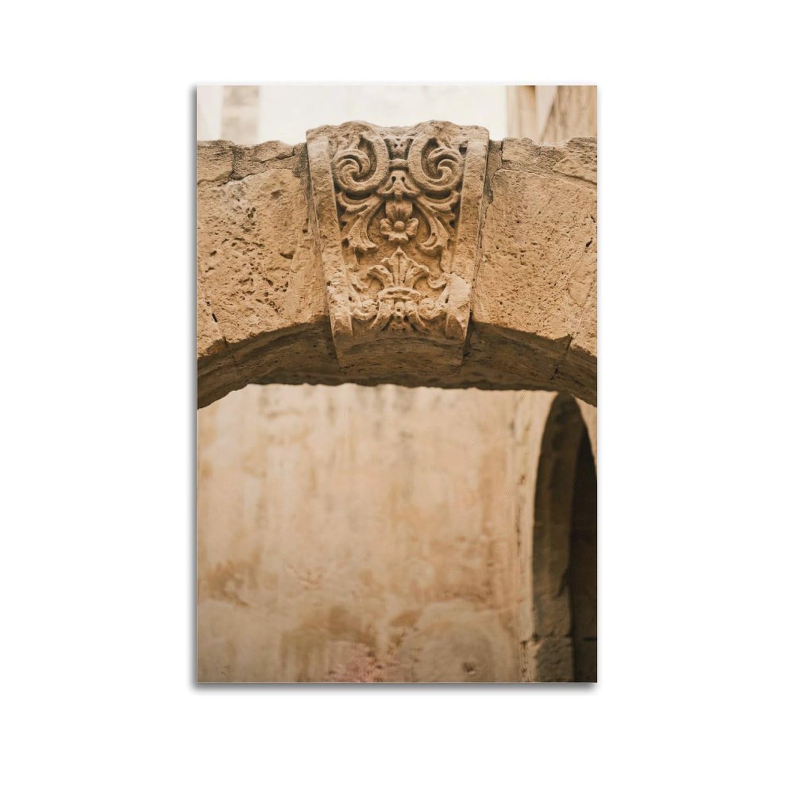 FQNYR Mediterranean Life Photo Arch Keystone Poster Painting Canvas Wall Art Print20x30inch(50x75cm) Unframe-style