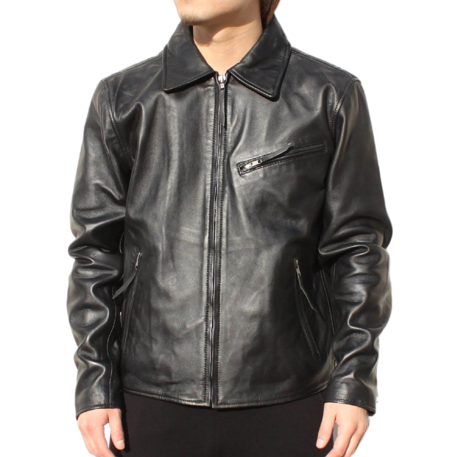 Amazon | [皮の但馬屋] Molaws モローズ メンズ シングルライダース