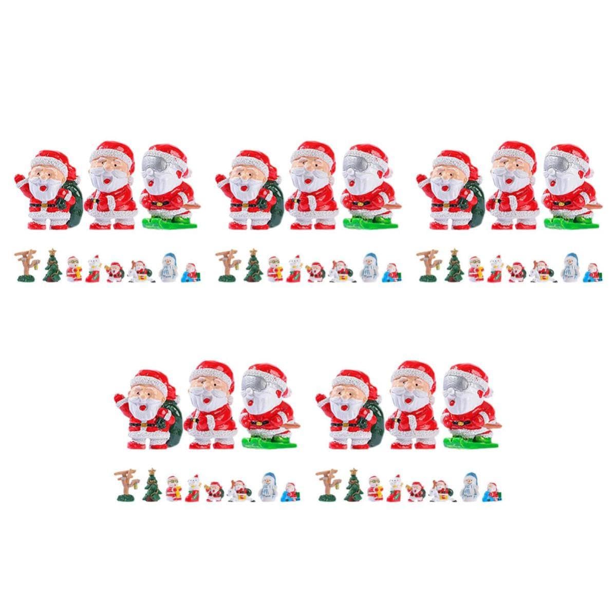 TOYANDONA 55 Piezas Figura de Muñeco de Escarcha Navideña de Resina para