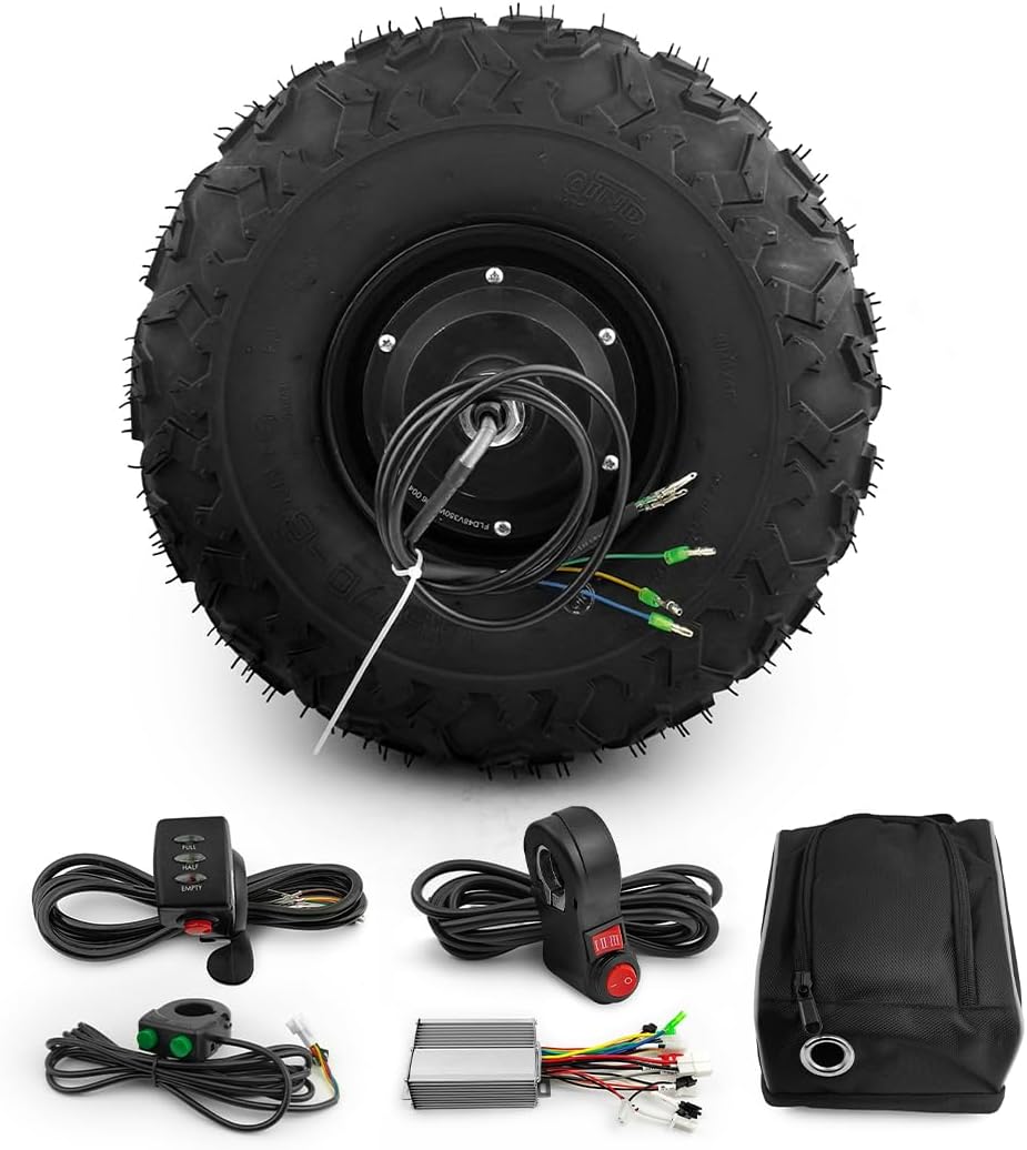 L-faster 24V 36V 48V 350W Wheelbarrow Cart Gear Hub Motor Kit Off Road 14.5 Inch Wheel (36V 350W)