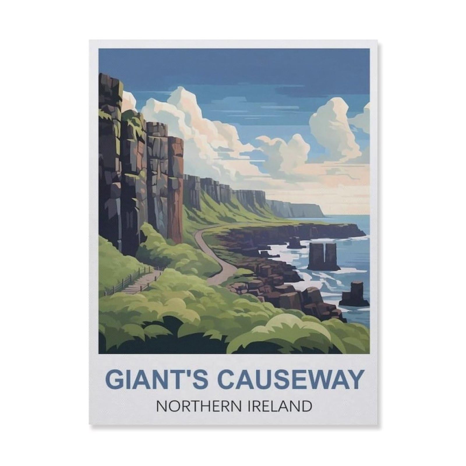 Metal Signs，Giant's Causeway Northern Ireland(30x40cm）