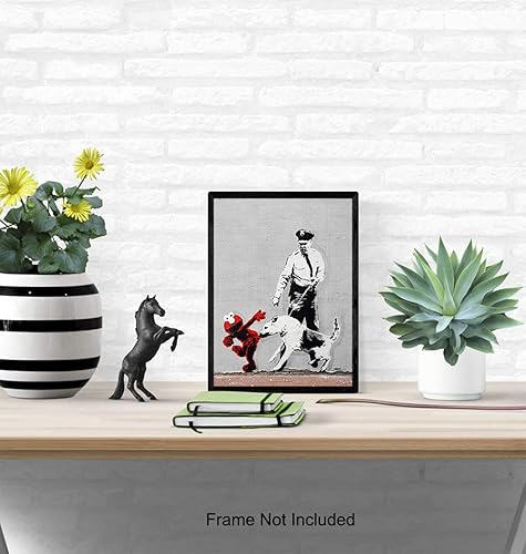 Miniatura 4 de Arte callejero de arresto policial, decoración de pared de graffiti, póster de 8 x 10 pulgadas, decoración del hogar para sala de estar, oficina,