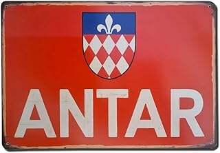 Antar Gas Station Metal Sign, Vintage Fuel & Oil Advertising Aluminum Sign Wall Art Decoration for Home Bedroom, Kitchen, ...
