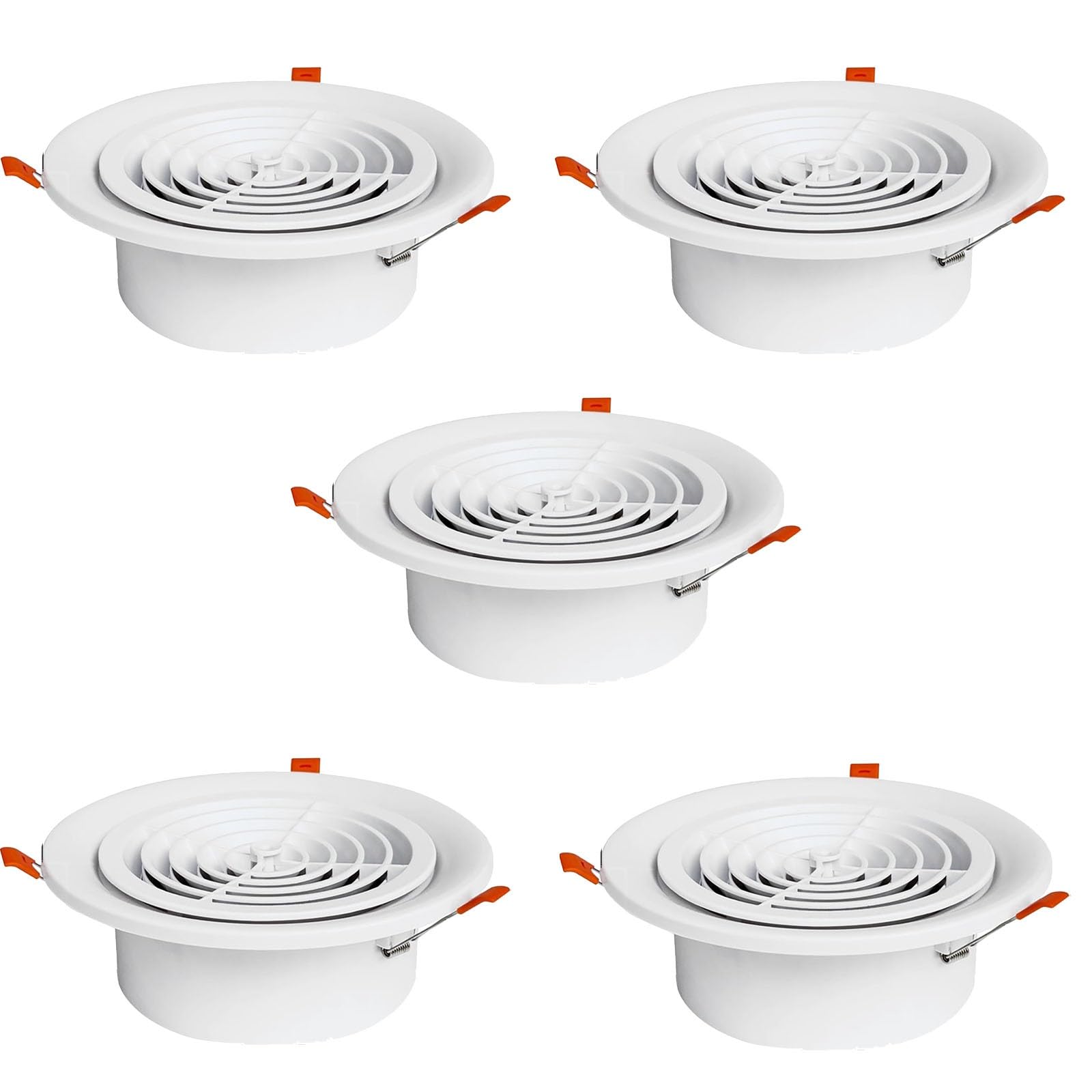 Coperture Rotonde per Prese d'Aria A Soffitto, Griglia di Ventilazione per Aria Condizionata, Filtro per Sistemi di Aria Fresca A Molla da Incasso(5pack,115mm (4 1/2"))