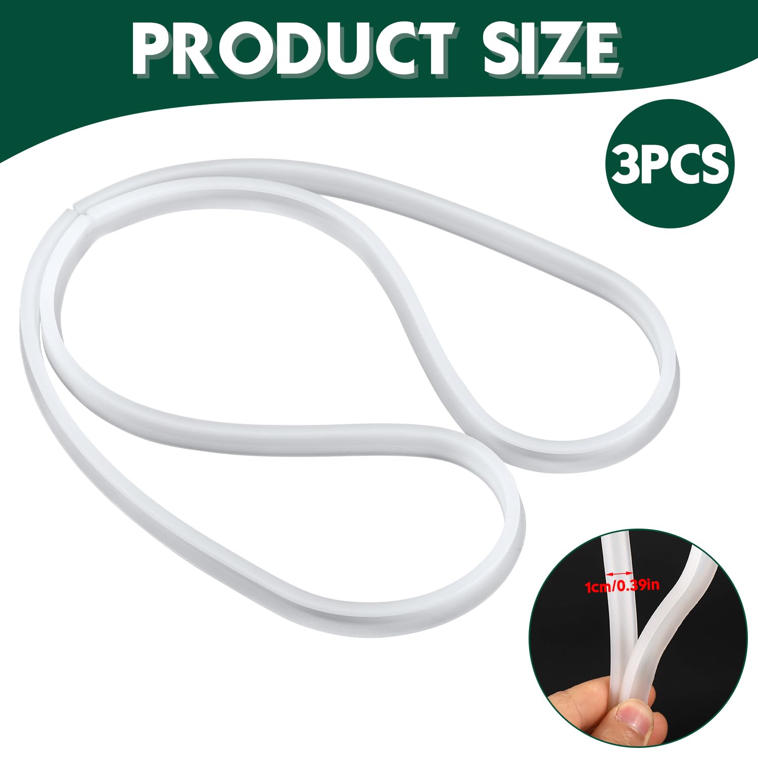 lasuroa 3pcs Cooler Box Sealing Rings, Silicone Cooler Lid Gasket Replacement Part Accessories Compatible with Stanley 16 QT Cooler Box