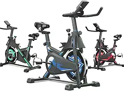 Bicicleta Spinning Ergométrica Grande Fitness Academia até 160kg Profissional Exercício Lifestyle Suporte para Celular Suporte para Garrafinhas Banco Ajustável Guidão Ajustável Vermelha/Verde/Azul - Lojas Tahara