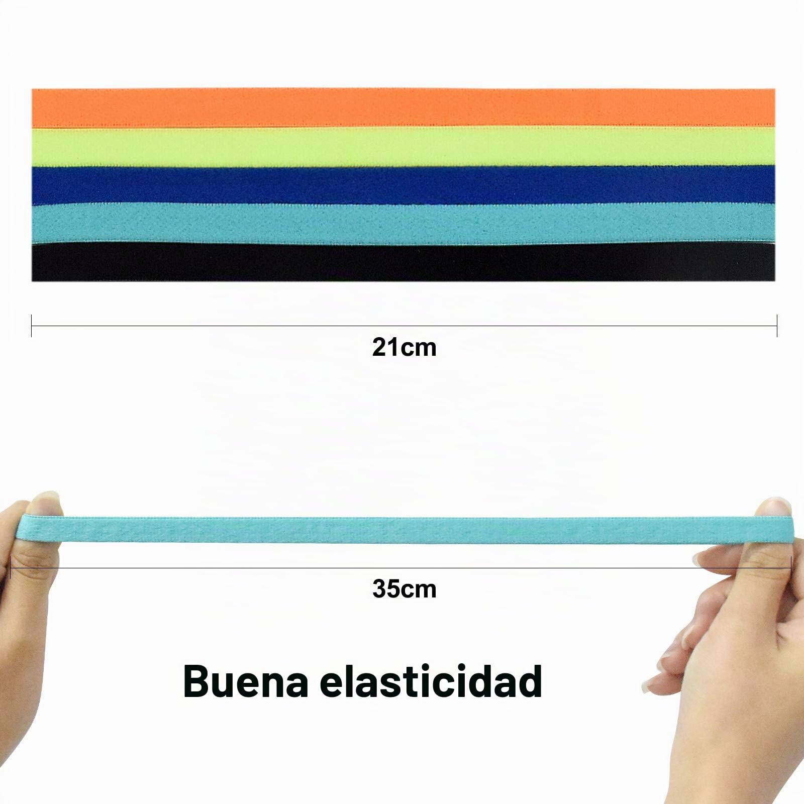 5 Pz Diadema Deportiva Niño Futbol, Elásticas Diadema Deportiva Antideslizante, Deporte Cintas de Pelo para Mujeres, Banda de Pelo para Fútbol Yoga Trotar Correr