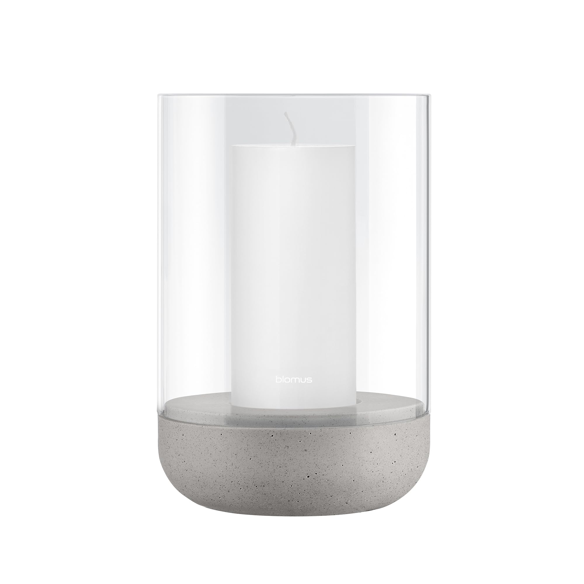 blomus Windlicht Calma | Größe L | H 20 cm Ø 13 cm | Satellite | recyceltem Polyresin & Glas | für Stumpenkerzen | Indoor | exkl. Kerze