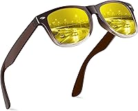 Vista 70 de FEIDUSUN Lentes de sol polarizados para hombre y mujer, lentes de sol retro negros para conducir, pescar, protección UV A01-negro mate/negro