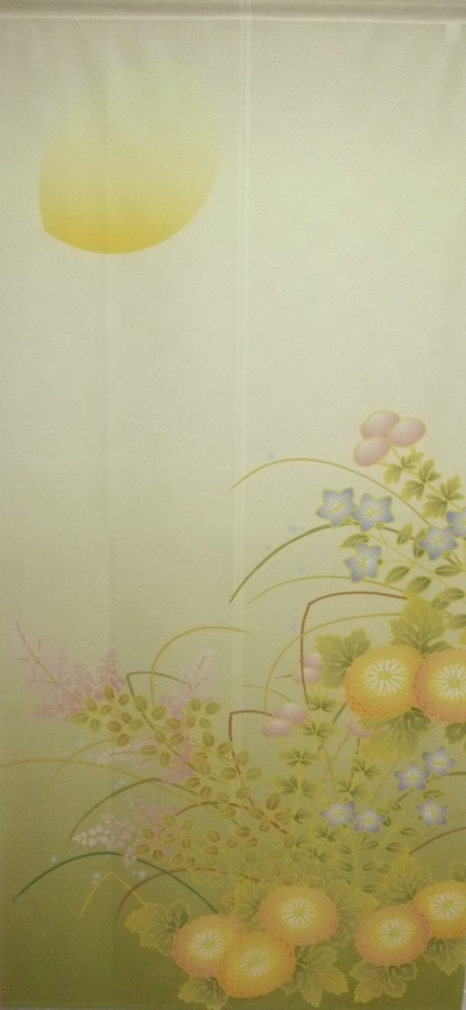 花嫁のれん風タペストリー 和風のれんタペストリー【藤の花】（W850xH1800mm）ロング丈