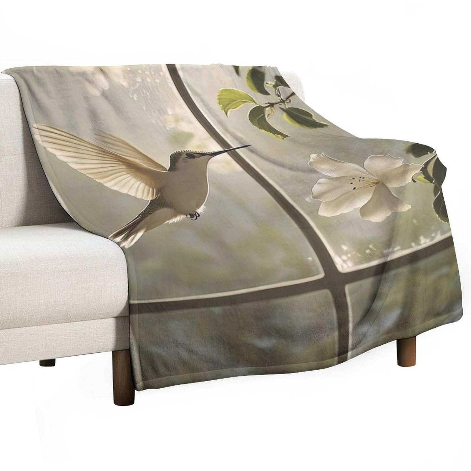 BHTLARNGY Bird Flannel Fleece Blanket, Wing Throw Blankets, Cozy Fuzzy Warm Bed Blanket, Animal Printed Blanket for Couch Bed Sofa Travel 60"x80"