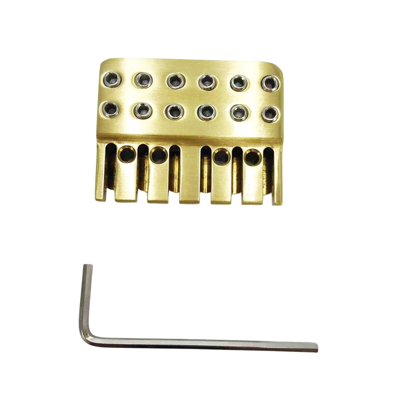 Guitarra Eléctrica Sin Cabeza Con Puente De Bloqueo Accesorios Profesionales Pieza Trasera De Latón De 6 Cuerdas | Puente de guitarra(Type 1)