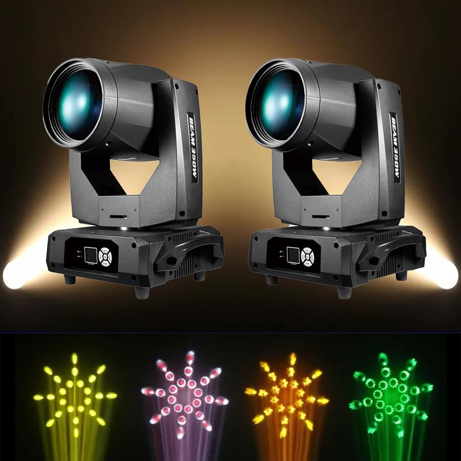 Beam 17r 350W Moving Head Stage Light DMX Beam Spot Wash Effect Stage Lights for Dj Party Bar Wedding Effect Disco 2Pack