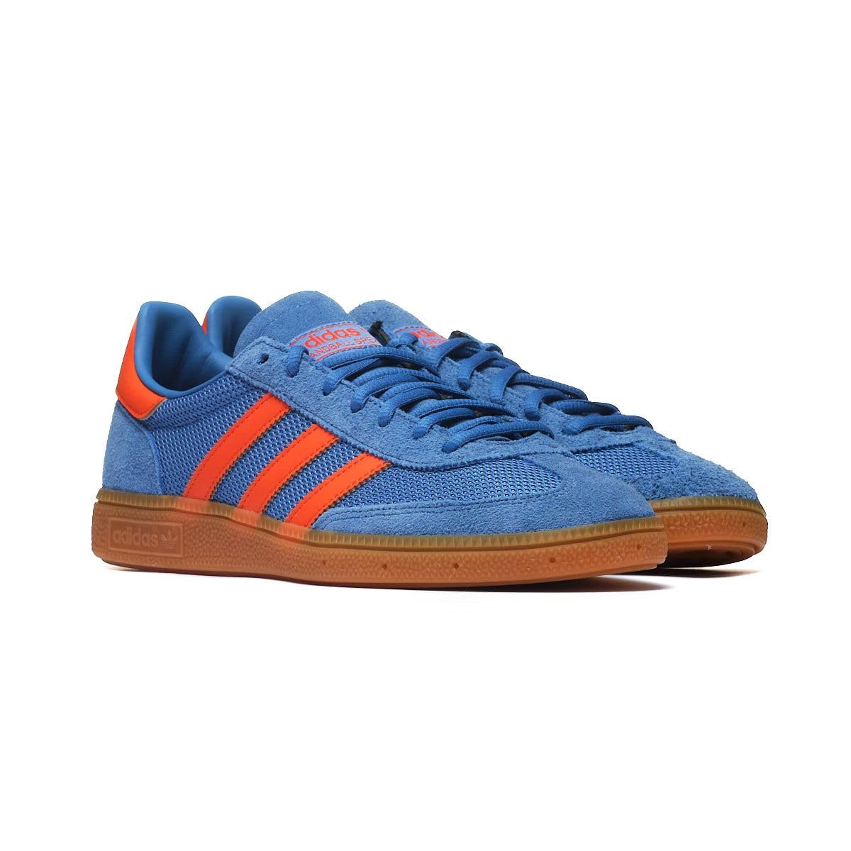 adidas Handball Spezial Mens Shoes, Focus Blue/Orange/Gum, Size 11