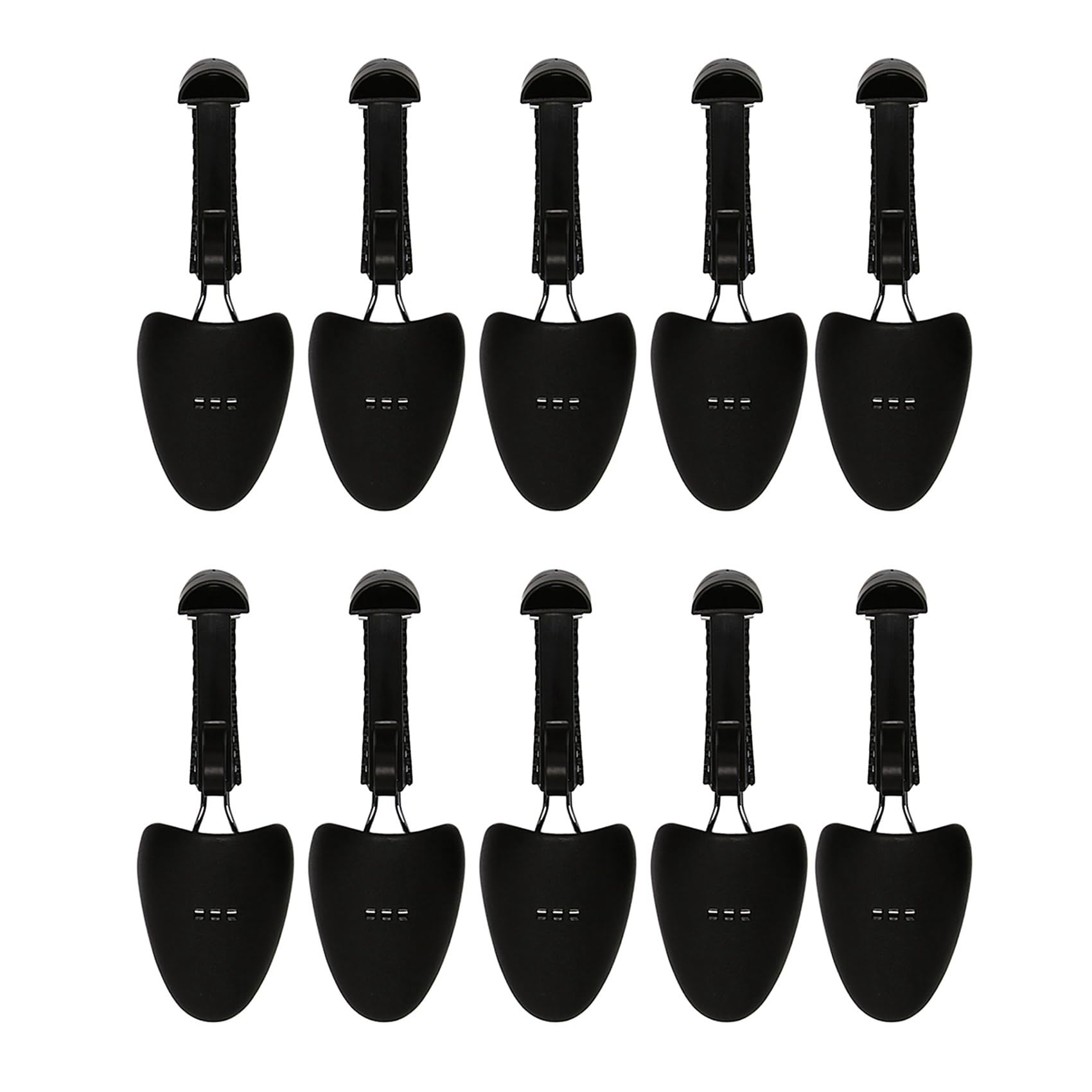 15 Pares Horma de Zapato para Hombre de Longitud Ajustable de Plastico Ensanchador Organizador Sostenedor de Bota (15 Pares Negro)