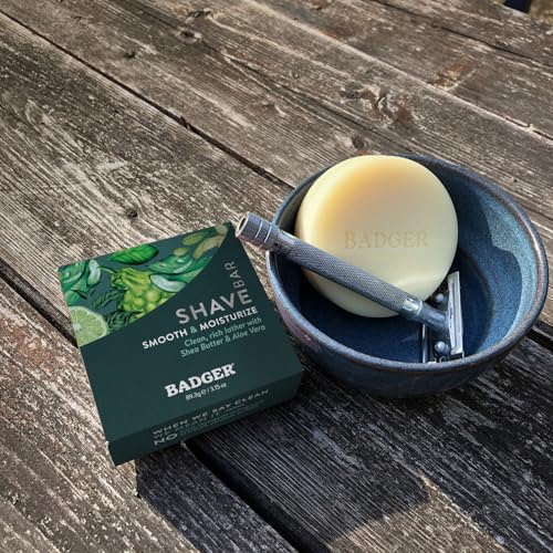 Badger Shaving Soap Puck, Organic Moisturizing Shave Soap Bar, Rich Lasting Lather, Light Natural Scent, Plastic Free & Vegan Shave Soap for Men & Women, 3.15 oz Bar - Image 6