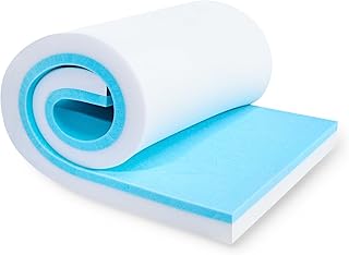 Upholstery Foam, 72" x 24" x 2" High Density Gel Memory Foam Padding Couch