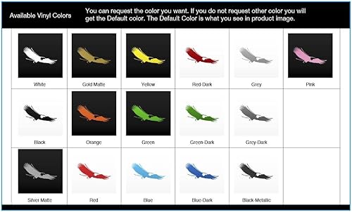 Miniatura 3 de Wild West Eagle - Adhesivo para determinación y agarre de garra para un toque distintivo, dorado mate (5 x 2,6)