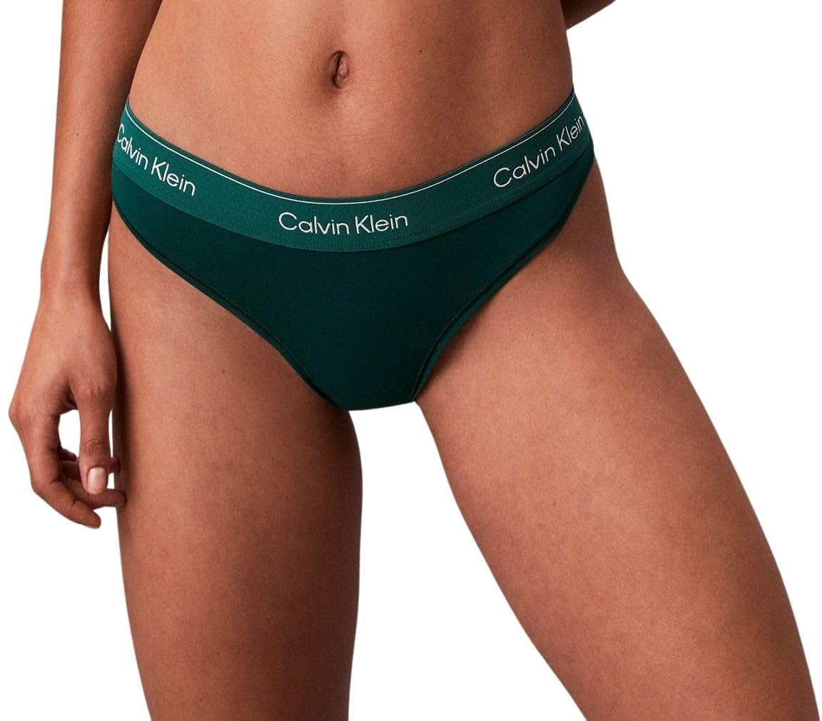 Calvin Klein Damen String Thong mit Stretch, Blau (Turf), M