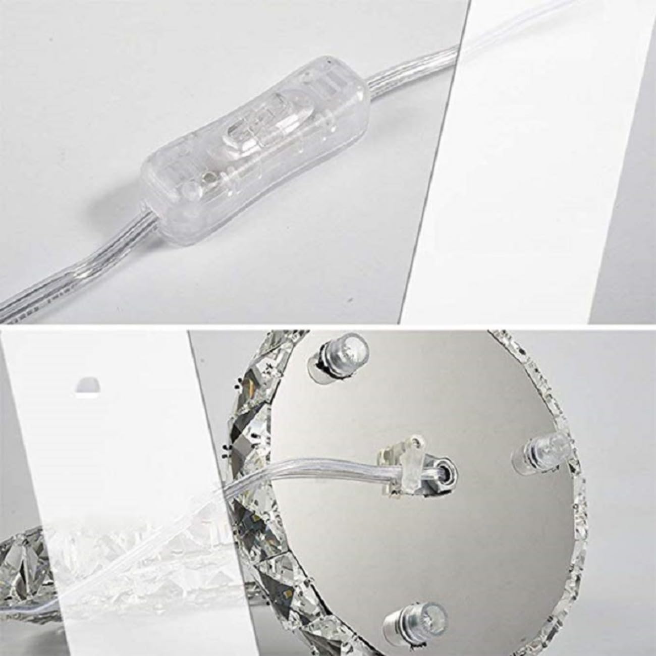 K9 Crystal Bedside Table Lamp, LED Wedding Decorative Mirror Desk Lamp, Luxury Modern Crystal Accent Lamp for Bedroom, Living Room, Dining Room