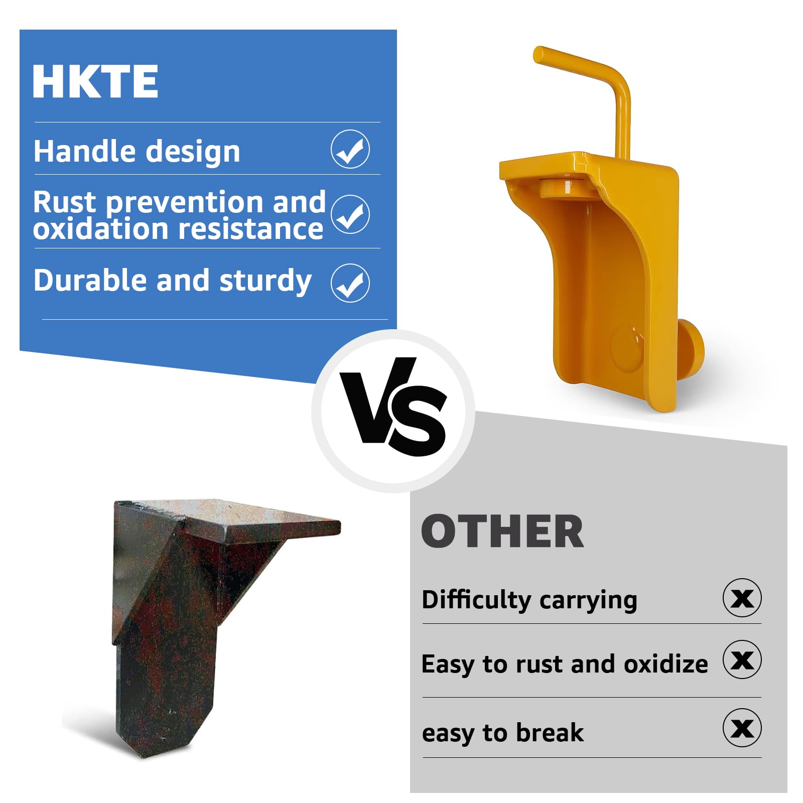 HKTE - Gato de contenedor de envío de 5 toneladas, 1 paquete | Acero resistente, mango en U, fácil transporte y posicionamiento para puertos, patios y almacenes