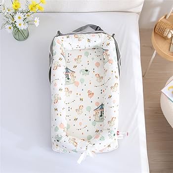 Amazon | Luddy ベビーベッド 新生児 枕付き ベッドインベッド