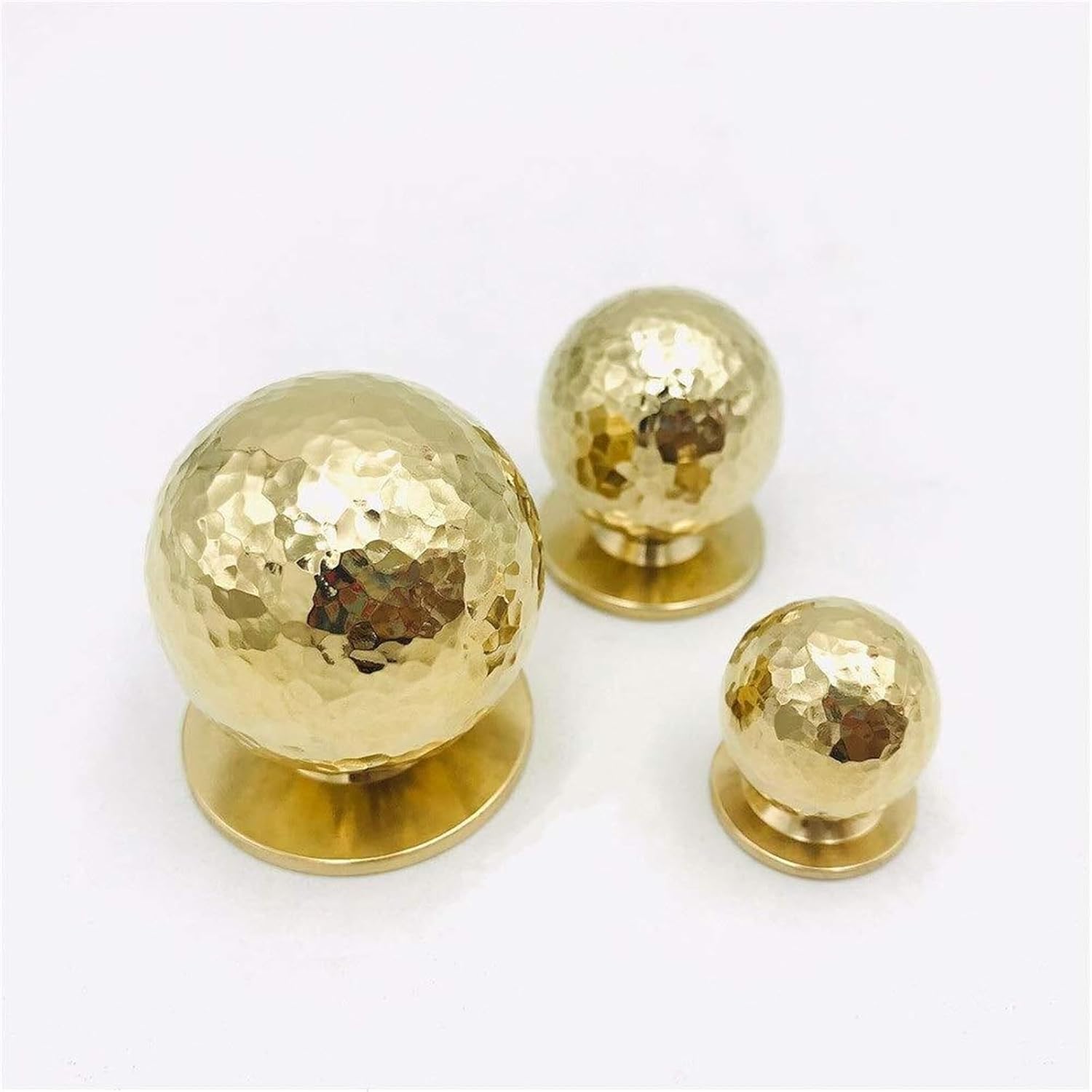 Set of 2 Solid Brass Round Ball Cabinet Knobs Drawer Handle Dresser Pull Artisan Handmade Knobs Handles Hardware Gate Handles Hardware Set Furniture Wardrobe Drawer