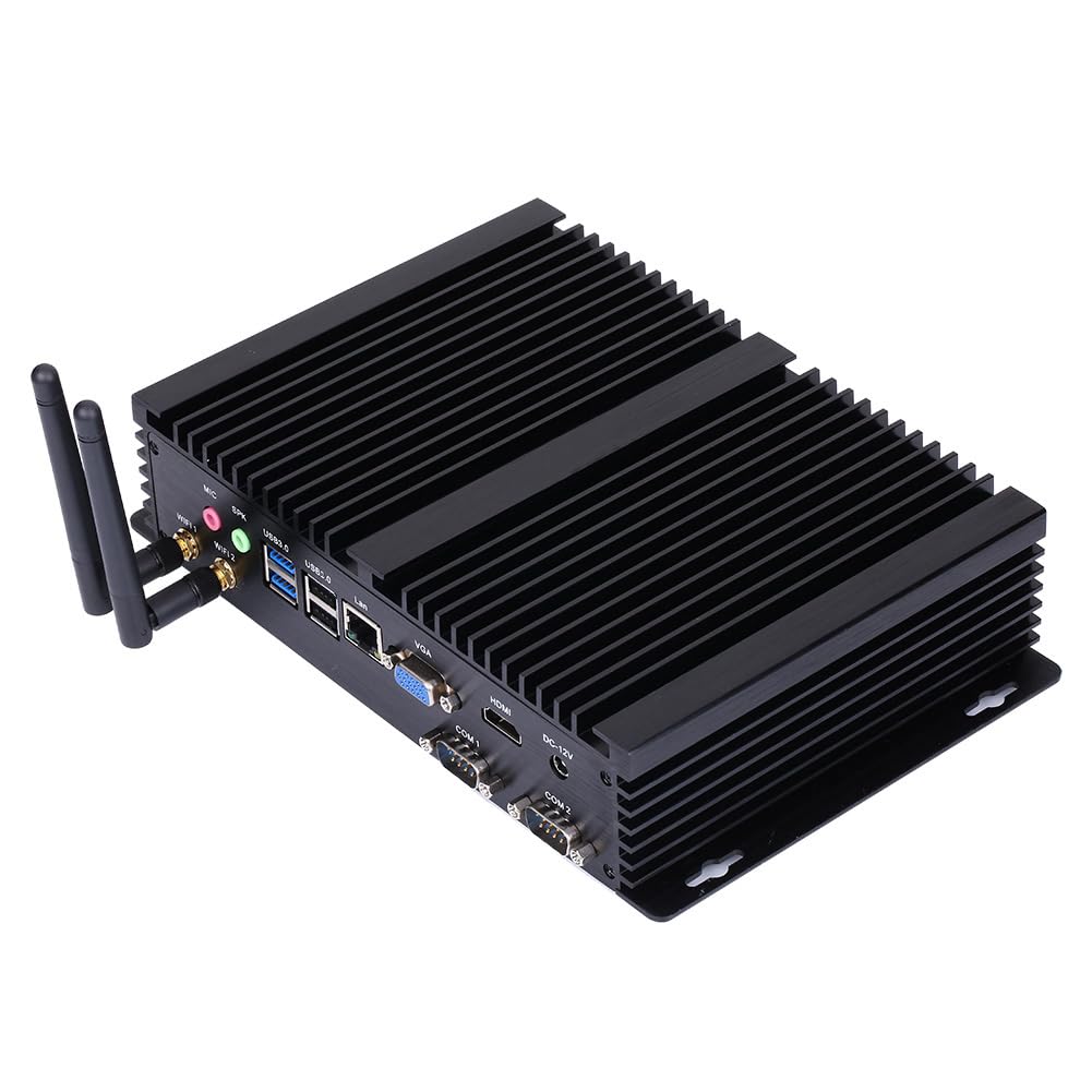 Fanless Industrial Computer, IPC, Mini PC, Windows 11 / Linux Ubuntu, I7 1255U 1260P, IM03, VGA, HDMI, LAN, 2 x COM, 5 x USB2.0, 2 x USB3.0, Support WOL, 16G RAM, 128G SSD