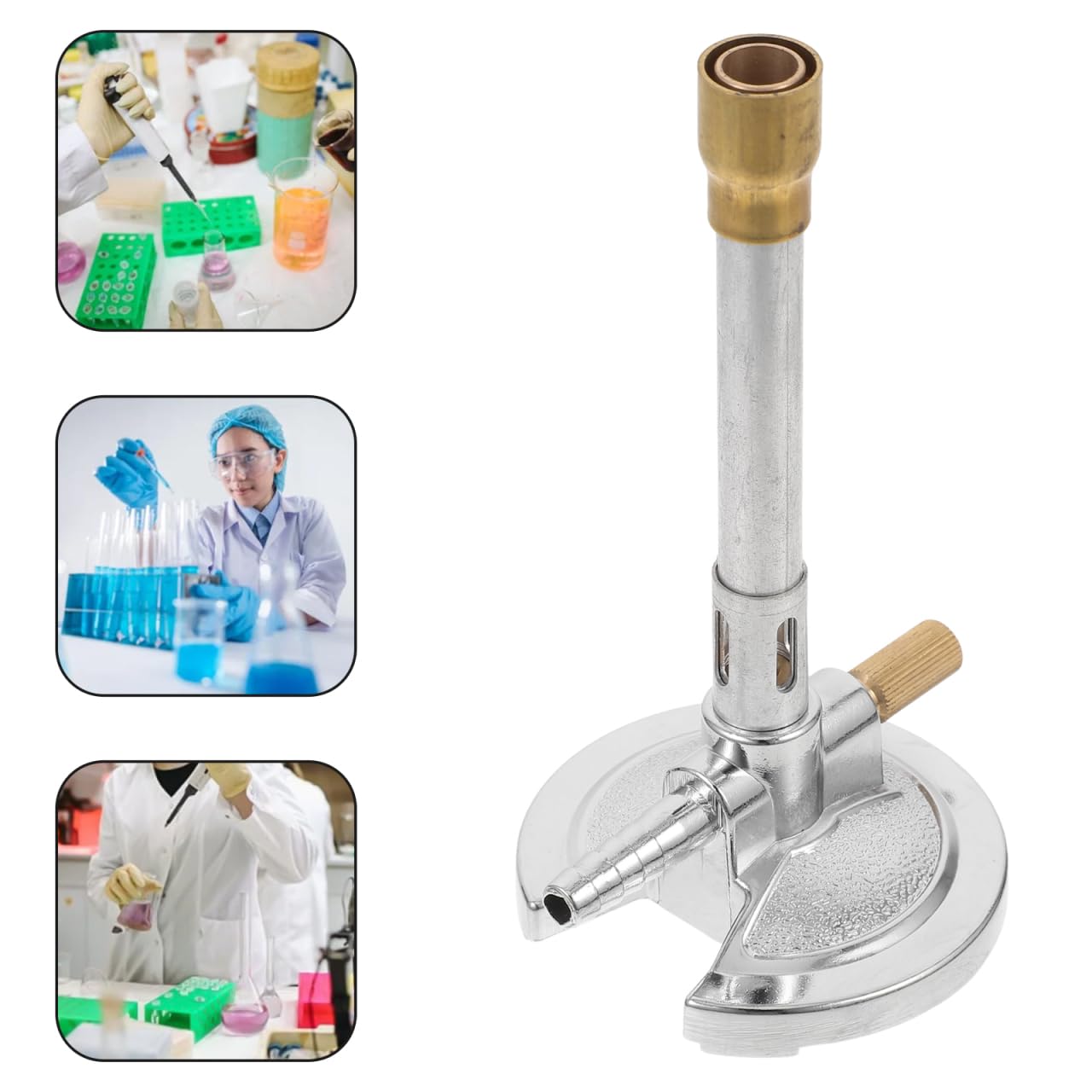 Mobestech Bunsenbrenner Flamme Gasbrenner Kippsicherer Bunsenbrenner Tragbarer Bunsenbrenner Gas Methan Bunsenbrenner Camping Bunsenbrenner Wissenschaftsbrenner Mini Stabilisator