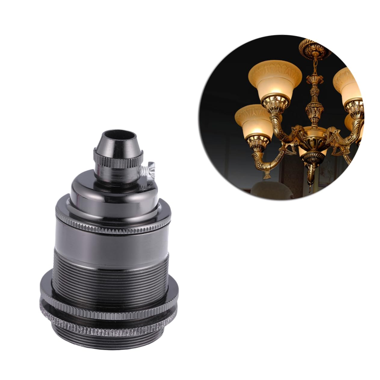UKCOCO Lampadario A Sospensione Portalampada E27 2 Pz Adattatore Lampadina Serratura E27 Portalampada Per Lampadine E Lampadari