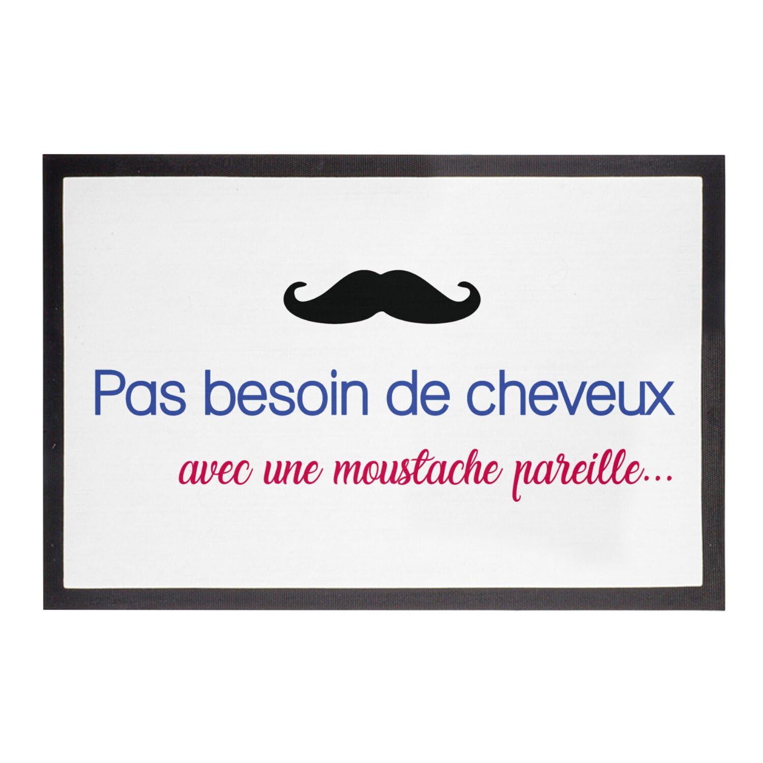 Paillasson pas besoin de cheveux grand tapis d'entrée imprimé 75x50cm