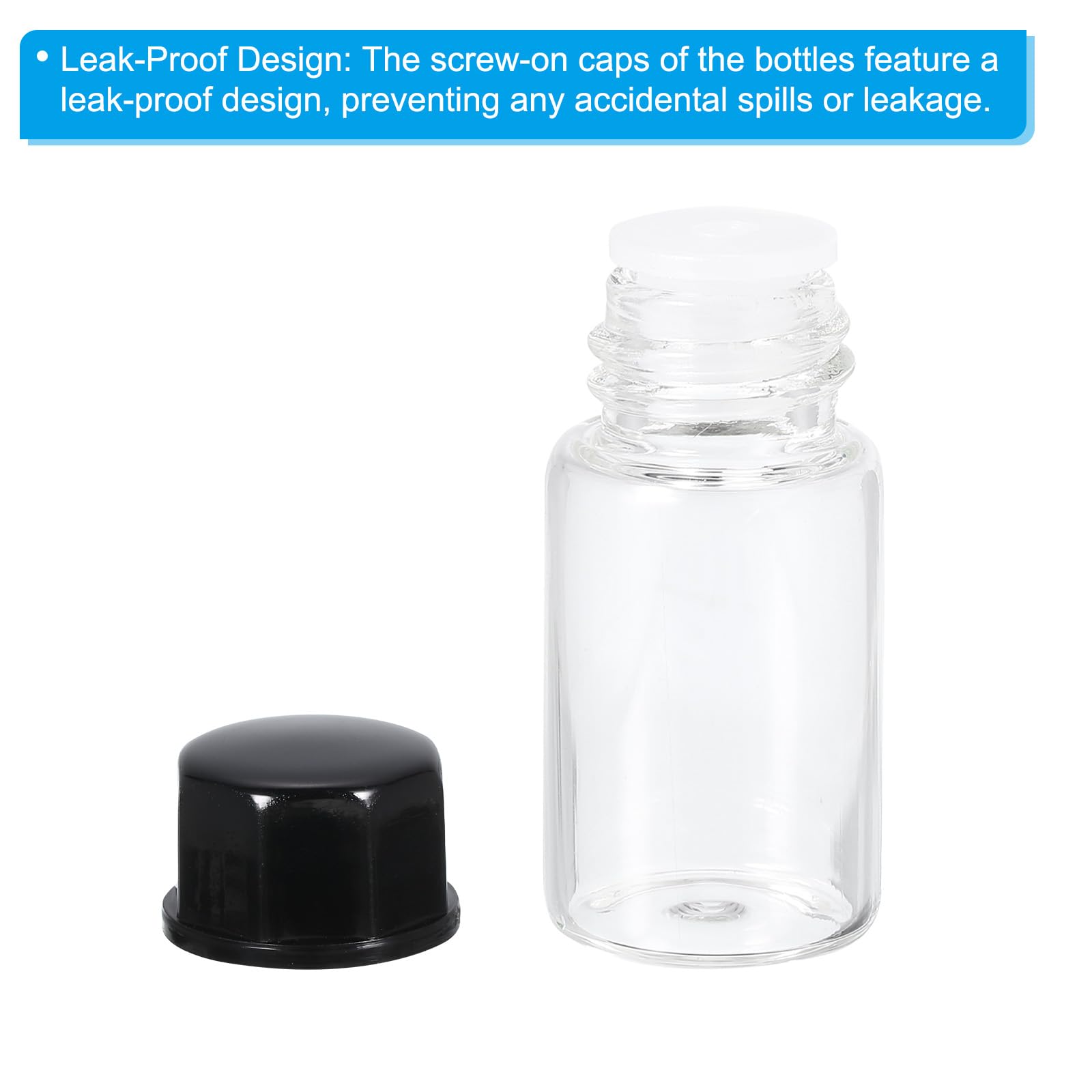 Aazon.co: PATIKIL 15l Essential Oil Bottles, 8 Pack Aber Glass - View #3