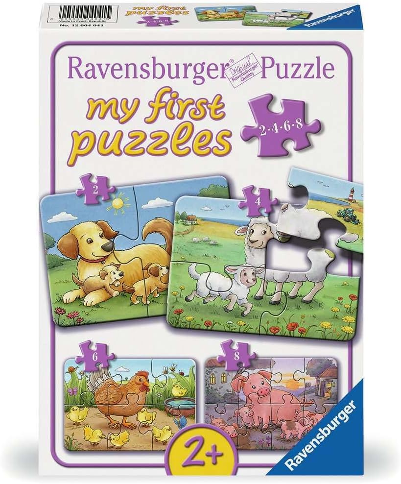 Ravensburger Kinderpuzzle - 12004041 Kleine Bauernhoftiere - My First Puzzle mit 2,4,6,8 Teilen - Puzzle für Kinder ab 2 Jahren