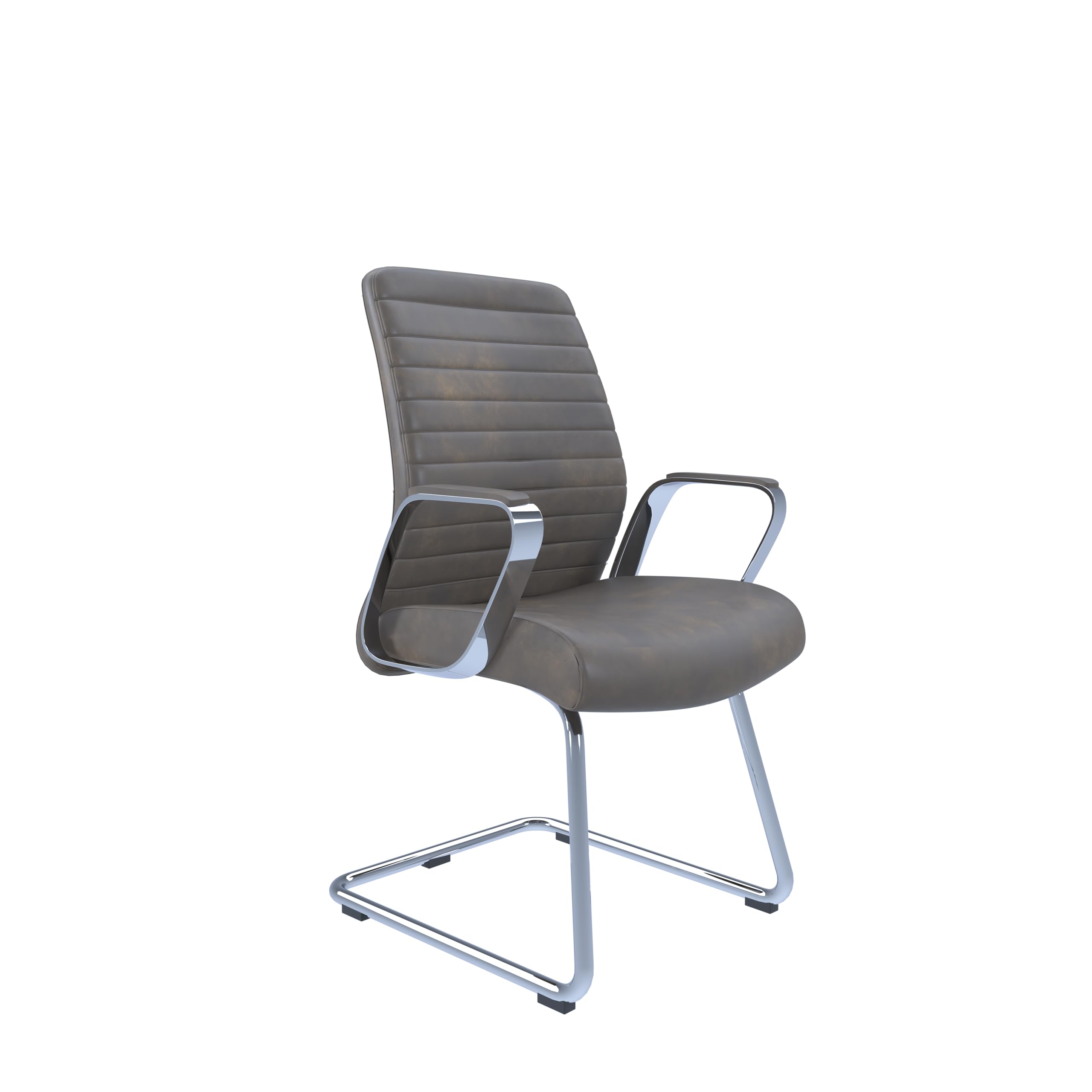 Office Hippo DAWN VISITOR LEATHER EXECUTIVE CHAIR I BROWN PU