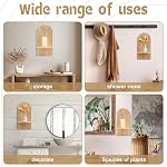 2 Pcs Boho Wooden Rainbow Wall Shelves Wall Mount Wooden Shelves Modern Shelf for Living Room Bathroom Bedroom Classroom Office Nursery Wall Decor