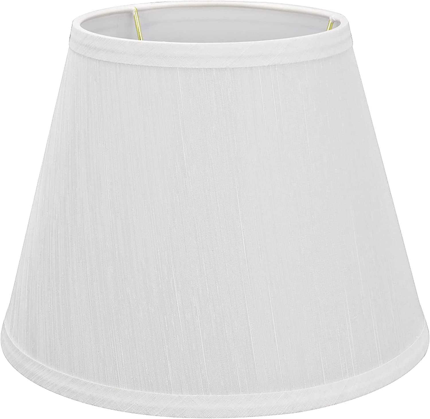 Aspen Creative 58852A Empire Uno Lamp Shade in Snow White, 6" Top x 10" Bottom x 7.5" Slant Height, Slip UNO 33mm