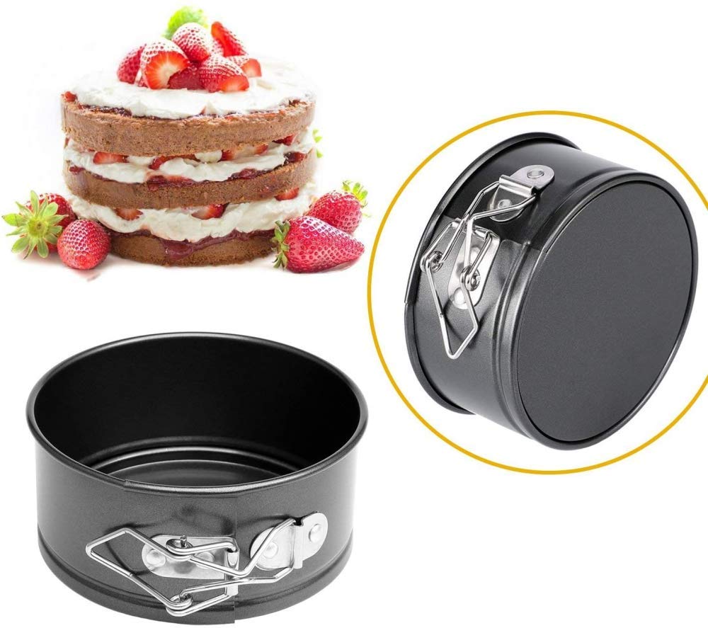 Juego De Moldes De Resorte De 4 Pulgadas - Juego De Tarta De Queso Antiadherente De 4 Piezas Para Tartas De Queso, Pizza Y Quiche