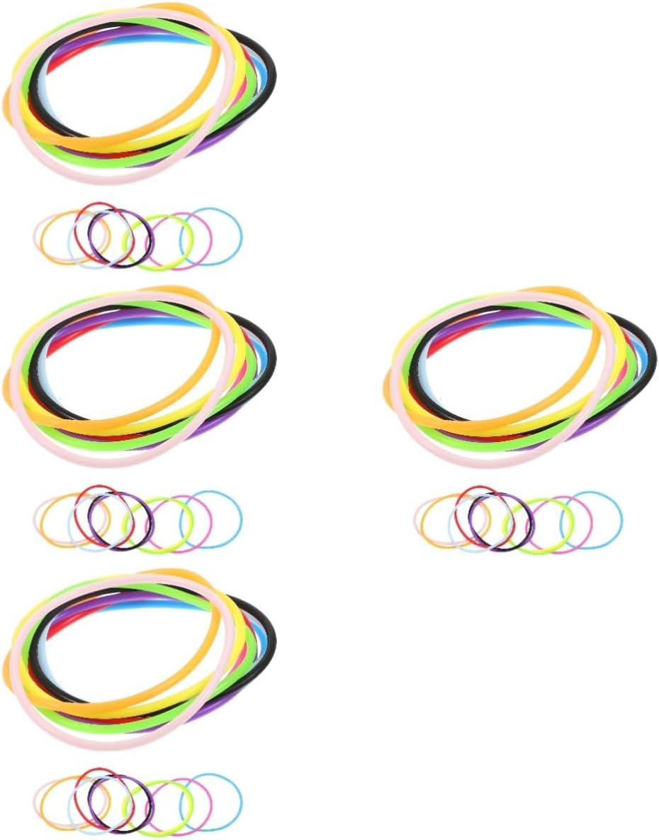 Silicone Bracelets for Women Retro Jelly Hair Ties Lightweight Wristbands Vibrant Colors for Themed