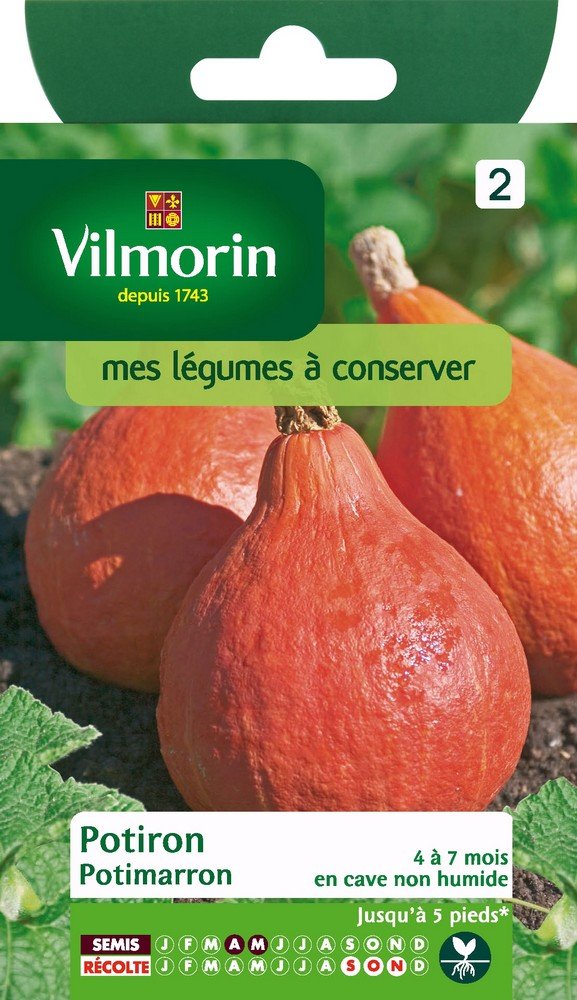 Vilmorin 3486845 Pack de Graines Potiron Potimarron
