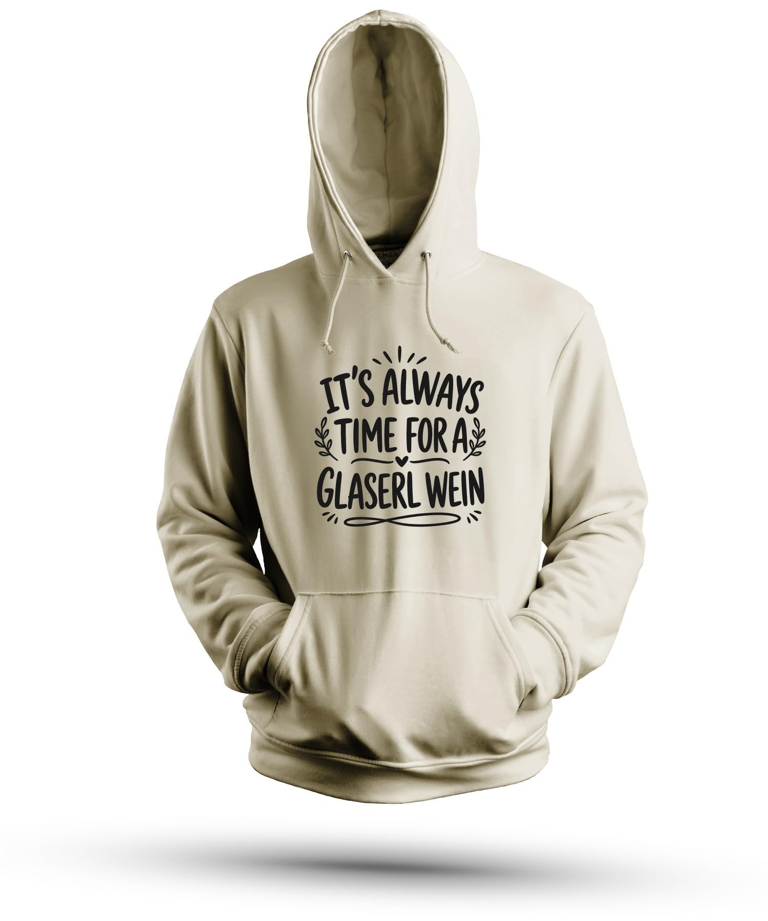 It's Always Time for A Statement bluza z kapturem | Sarkazm, miłośnik czerwonego wina, sommelier, winiarz, impreza, wieczór dziewczęcy, ludowy strój bawarski, austriacki