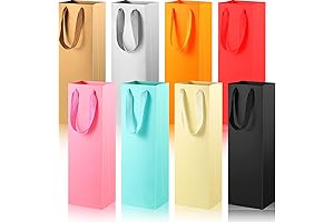 Christmas Paper Bottle Gift Bags for Wine - 24-Pack of Colorful Single...