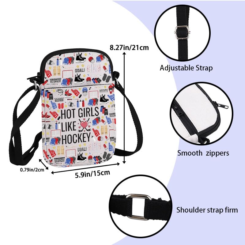 ZJXHPO Hockey Cross Body Bag Hockey Lover Player Gift Hockey Mom Messenger Bag Hockey Coach Instructor Appreciation Gift2
