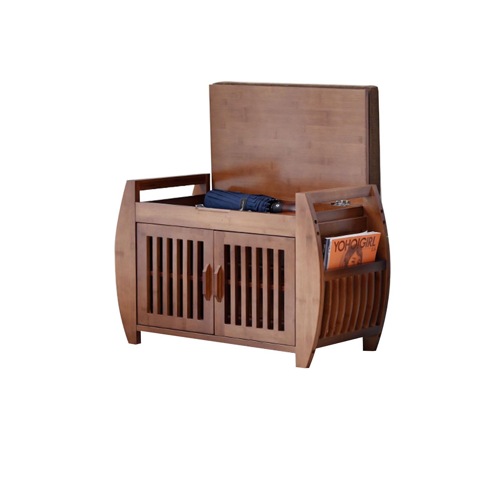 Tabouret de rangement en bambou de 72 cm pour éliminer le désordre