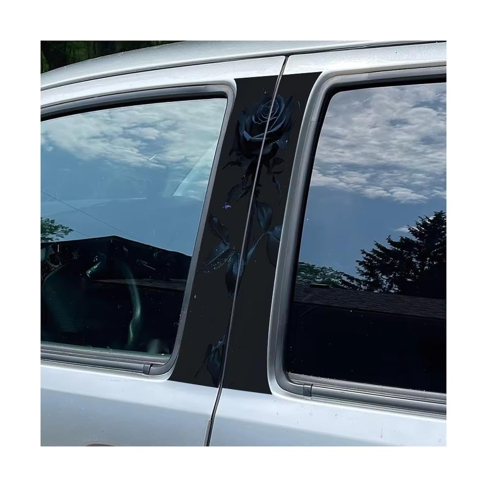 Autocollant de porte de voiture rose noire pour look urbain - 7