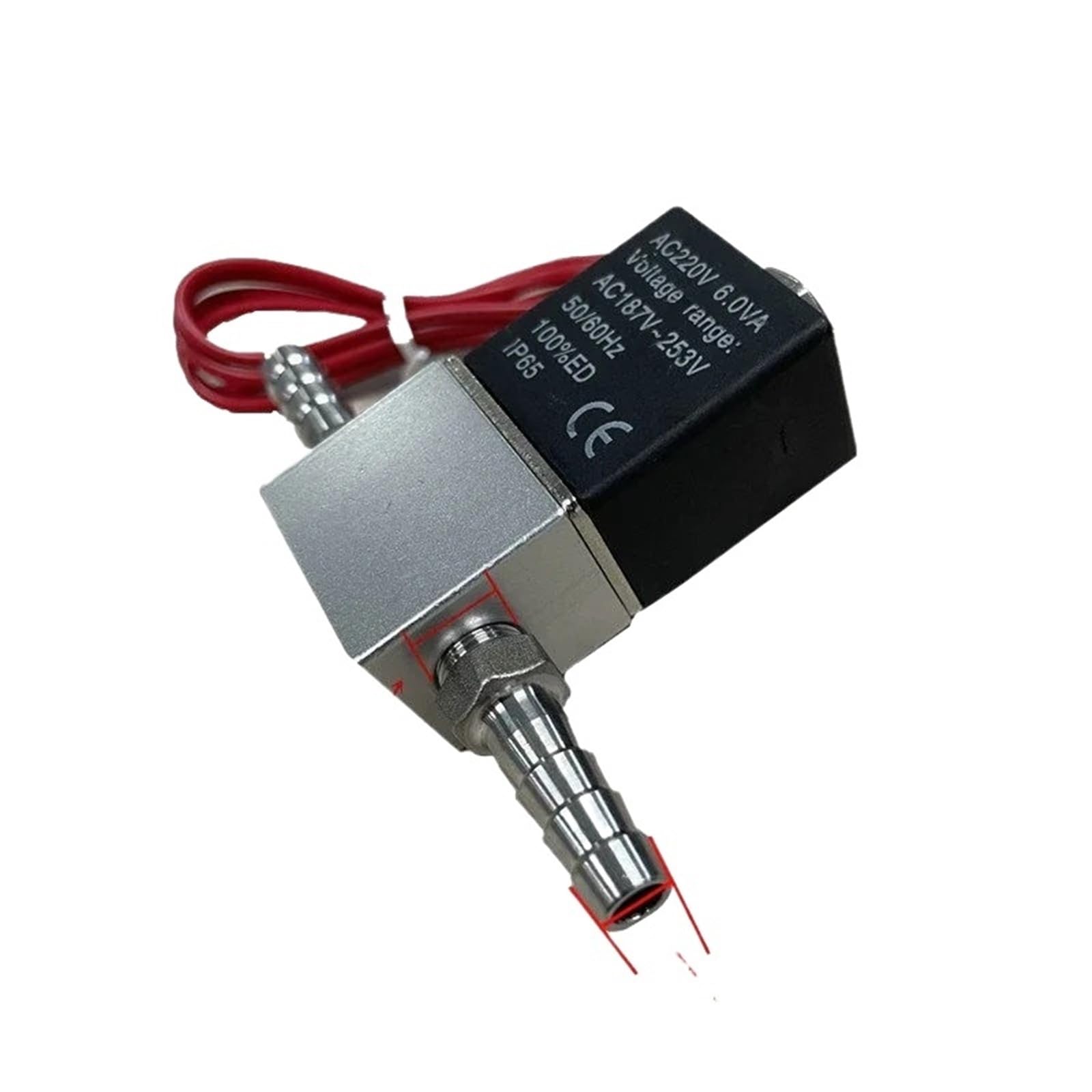 Vanne pneumatique 1/4 normalement fermée 24V DC électrovanne air eau huile pour compresseur