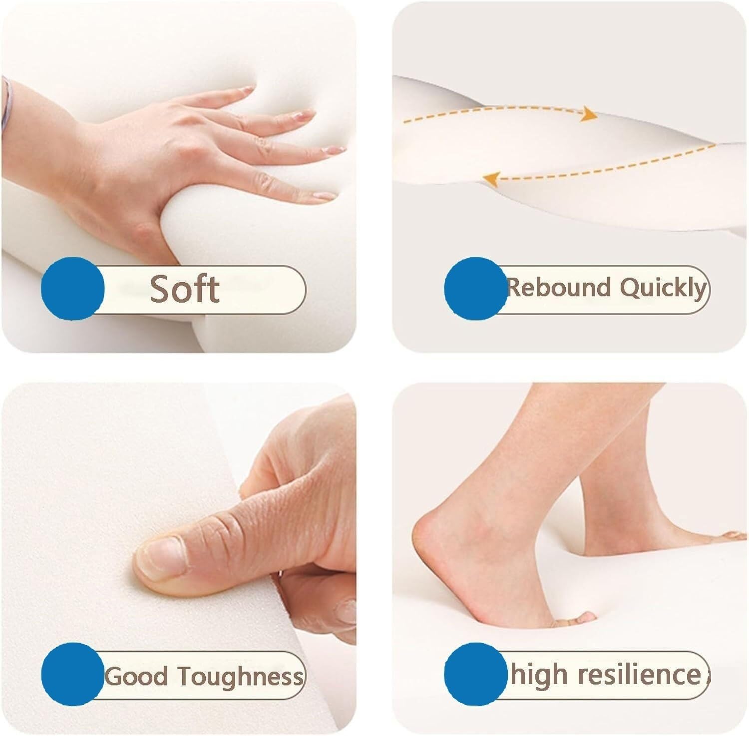 Cuscino Lombare Cilindrico In Lino - 15x40cm, Supporto Collo/Schiena, Fodera Lavabile, Per Sedia/Auto/Letto - Foto 8